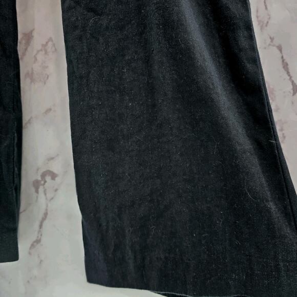 Anthropologie Pants Womens 2 Black High Rise Flare Wide Leg Linen Blend Maeve - Picture 4 of 12